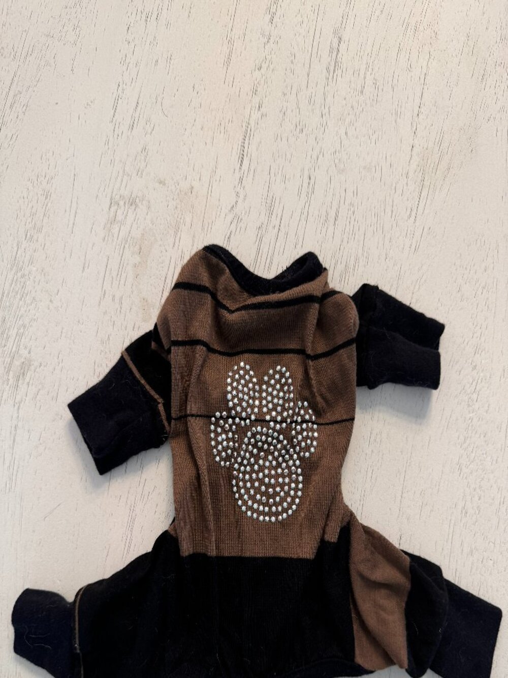 Dog Shirt with Shiny Dog Paw Print, XS
